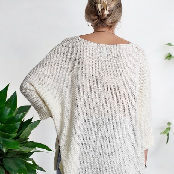 New Main Strip Dolman Sleeve Hi and Low Sweater - Picture 13 of 16